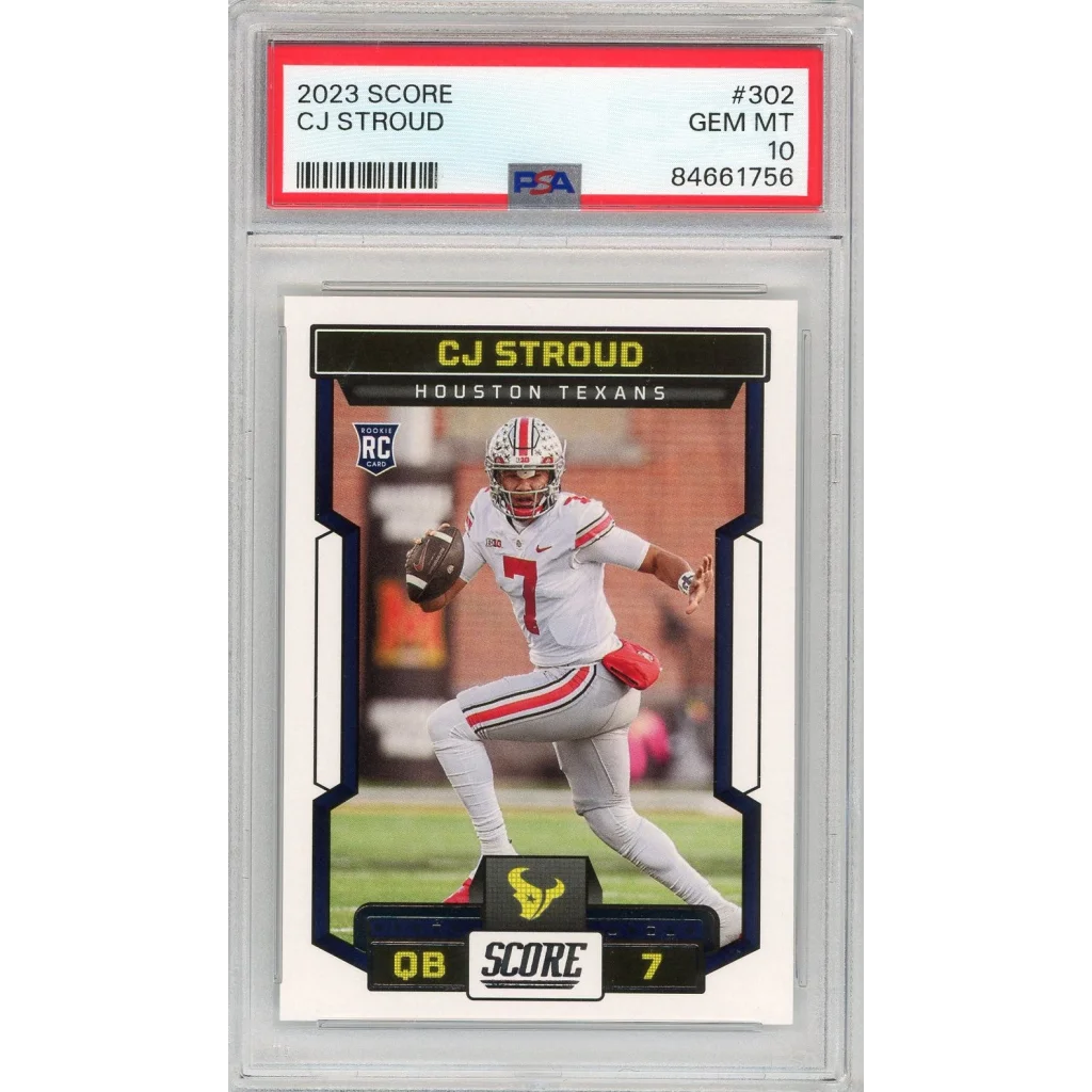 Graded 2023 CJ Stroud Rookie Football Card by Professional Sports Authenticator