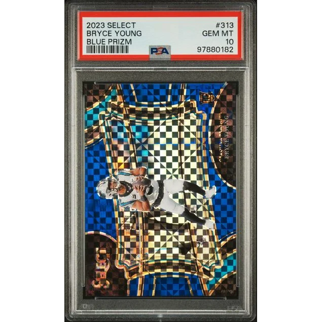 Graded 2023 Panini Select Bryce Young #313 /49 Blue Prizm Rookie RC Football Card PSA 10 Gem Mint | Hall of Fame Sports Memorabilia | vintageantiquesgifts.com