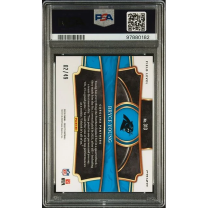Graded 2023 Panini Select Bryce Young #313 /49 Blue Prizm Rookie RC Football Card PSA 10 Gem Mint | PSA 10 Gem Mint Graded Rookie Card | vintageantiquesgifts.com