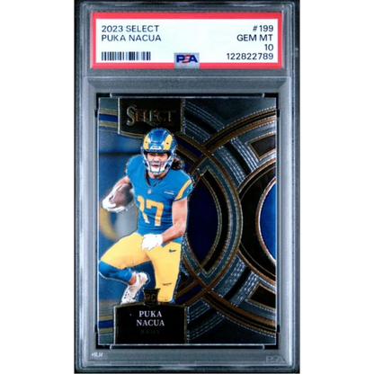 Graded 2023 Panini Select Puka Nacua #199 Rookie RC Football Card PSA 10 Gem Mint
