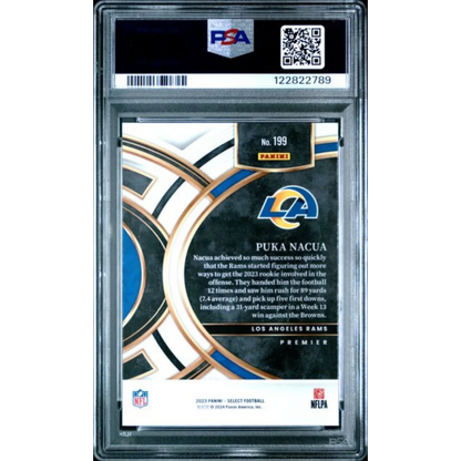 Graded 2023 Panini Select Puka Nacua #199 Rookie RC Football Card PSA 10 Gem Mint