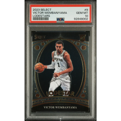 Graded 2023 Panini Select Victor Wembanyama #9 Lodestars Rookie RC Basketball Card PSA 10 Gem Mint | Hall of Fame Sports Memorabilia | vintageantiquesgifts.com