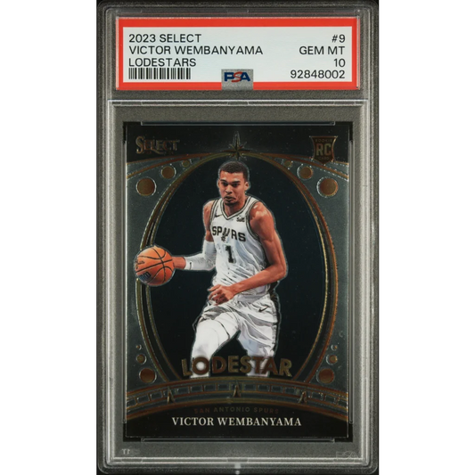 Graded 2023 Panini Select Victor Wembanyama #9 Lodestars Rookie RC Basketball Card PSA 10 Gem Mint | Hall of Fame Sports Memorabilia | vintageantiquesgifts.com