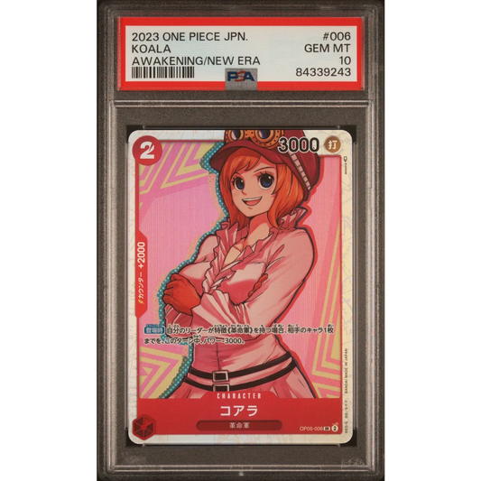 Graded 2023 One Piece JPN OP05 Koala 006 Awakening of the New Era Trading Card Game PSA 10 Gem Mint | Hall of Fame Sports Memorabilia | vintageantiquesgifts.com