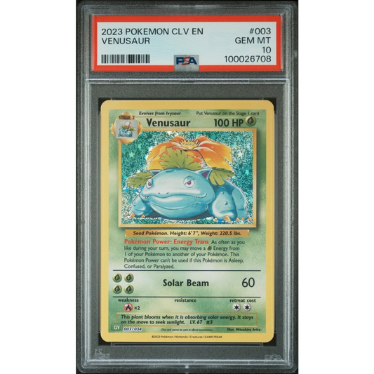 Graded 2023 PKM Venusaur & Lugia Ex Deck #003 Venusaur Trading Card Game PSA 10 Gem Mint | Hall of Fame Sports Memorabilia | vintageantiquesgifts.com