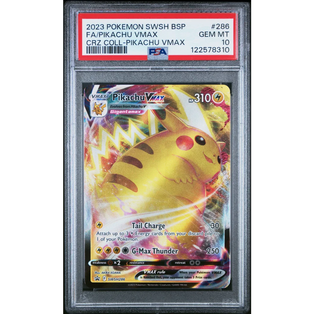 Graded PSA 10 Pikachu Vmax 2023 Pokemon TCG Black Star Promo #286