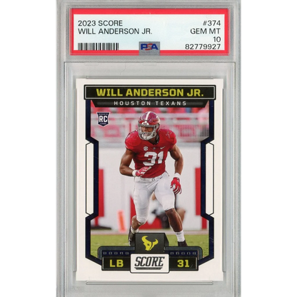 PSA graded 2023 Score Will Anderson Jr rookie football card ready to score big