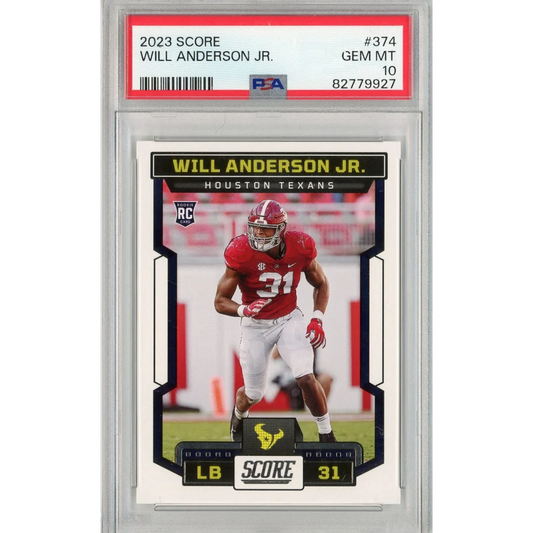 PSA graded 2023 Score Will Anderson Jr rookie football card ready to score big