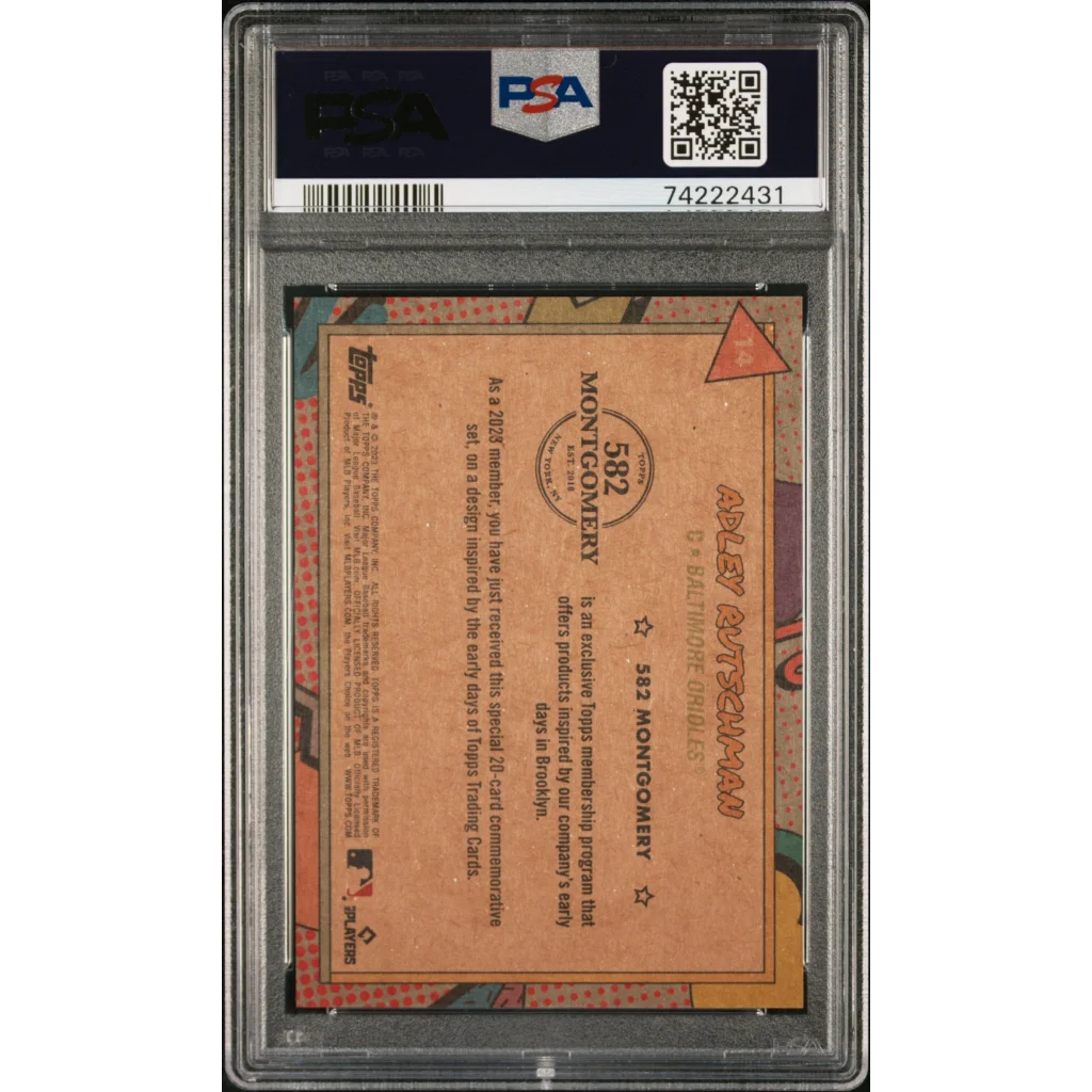 Graded PSA 10 Gem Mint 2023 Topps Adley Rutschman #582 Rookie RC Card
