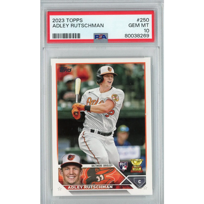 Graded 2023 Topps Adley Rutschman #250 Rookie RC PSA 10 Gem Mint