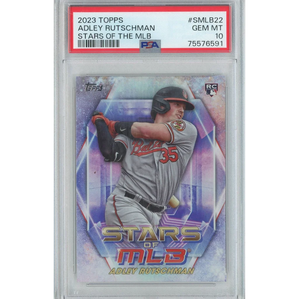PSA Graded 2023 Topps Adley Rutschman MLB Baseball Card front view