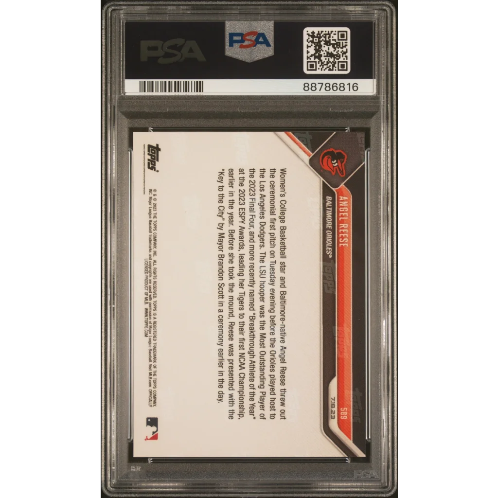 Graded 2023 Topps Now Angel Reese #589 Rookie RC Basketball Card PSA 10 Gem Mint | PSA 10 Gem Mint Graded Rookie Card | vintageantiquesgifts.com