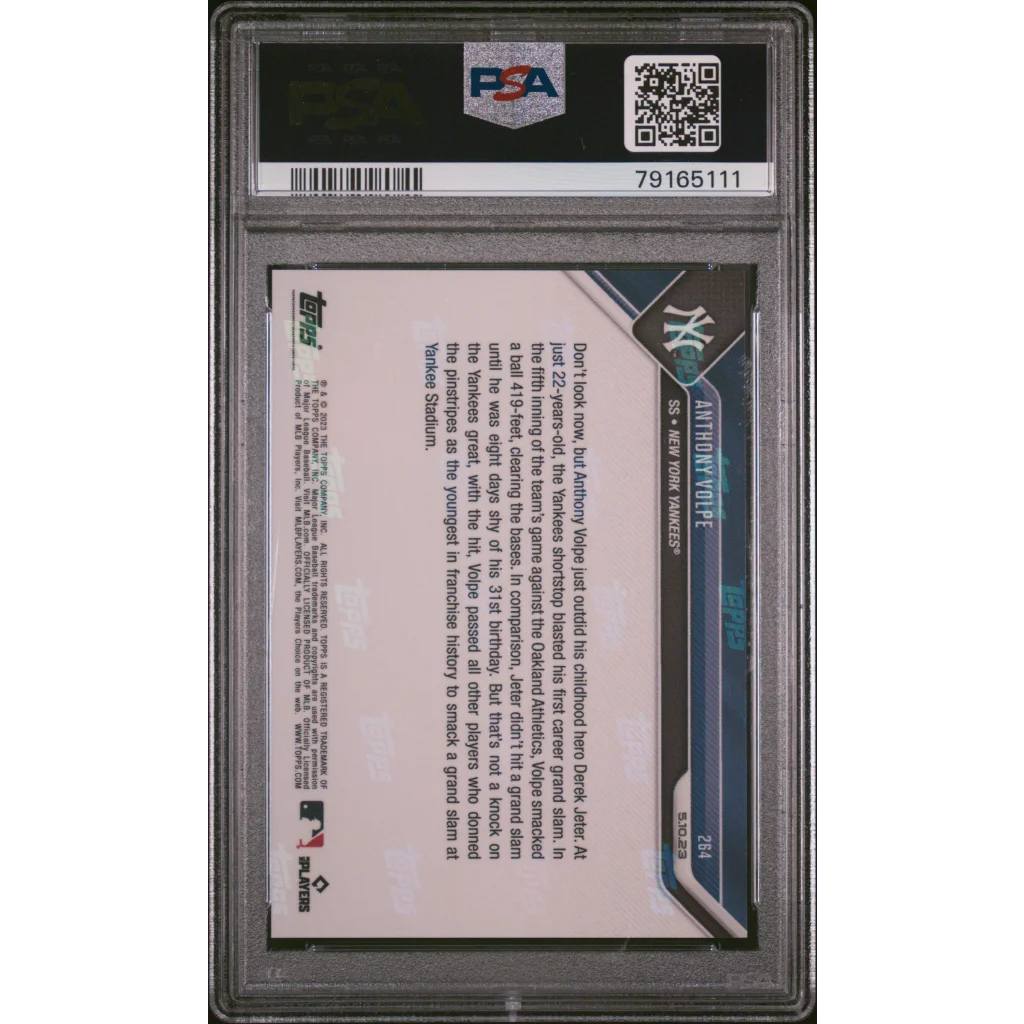 Graded 2023 Topps Now Anthony Volpe #264 Rookie RC Baseball Card PSA 10 Gem Mint | PSA 10 Gem Mint Graded Rookie Card | vintageantiquesgifts.com