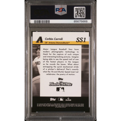 Corbin Carroll PSA 10 Gem Mint Shutter Speed Parallel Baseball Card