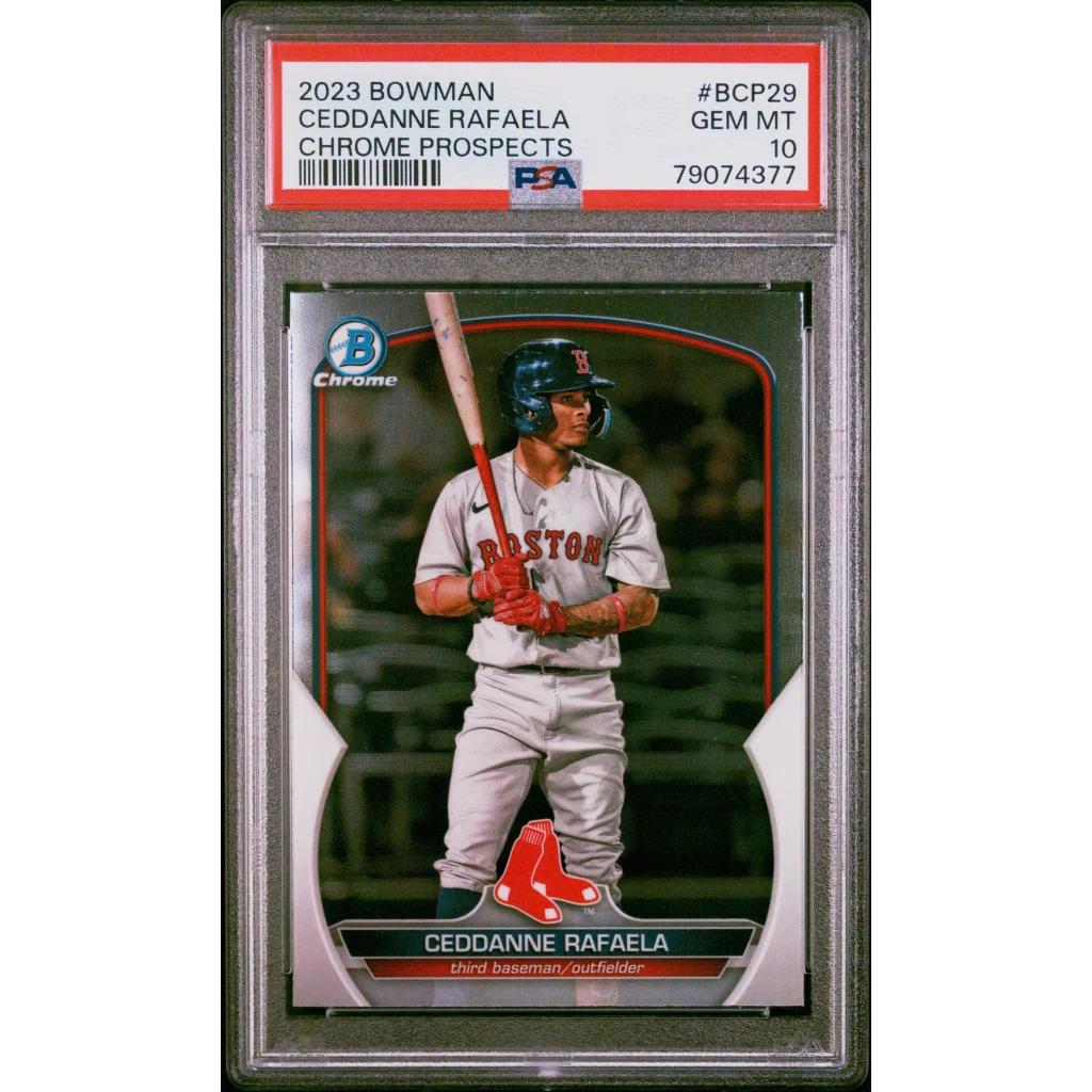 Graded PSA 10 2023 Bowman Chrome Ceddanne Rafaela Red Sox Rookie Card