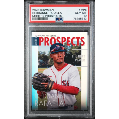 Graded 2023 Topps Bowman Ceddanne Rafaela #MP6 Modern Prospects Rookie RC Baseball Card PSA 10 Gem Mint | Hall of Fame Sports Memorabilia | vintageantiquesgifts.com