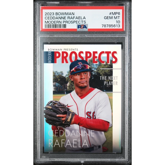 Graded 2023 Topps Bowman Ceddanne Rafaela #MP6 Modern Prospects Rookie RC Baseball Card PSA 10 Gem Mint | Hall of Fame Sports Memorabilia | vintageantiquesgifts.com