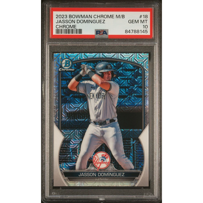 Graded PSA 10 2023 Bowman Chrome Jasson Dominguez Yankees Rookie Card