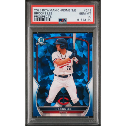 Graded 2023 Topps Bowman Chrome Sapphire Edition Brooks Lee #248 Chrome Rookie RC Baseball Card PSA 10 Gem Mint | Hall of Fame Sports Memorabilia | vintageantiquesgifts.com