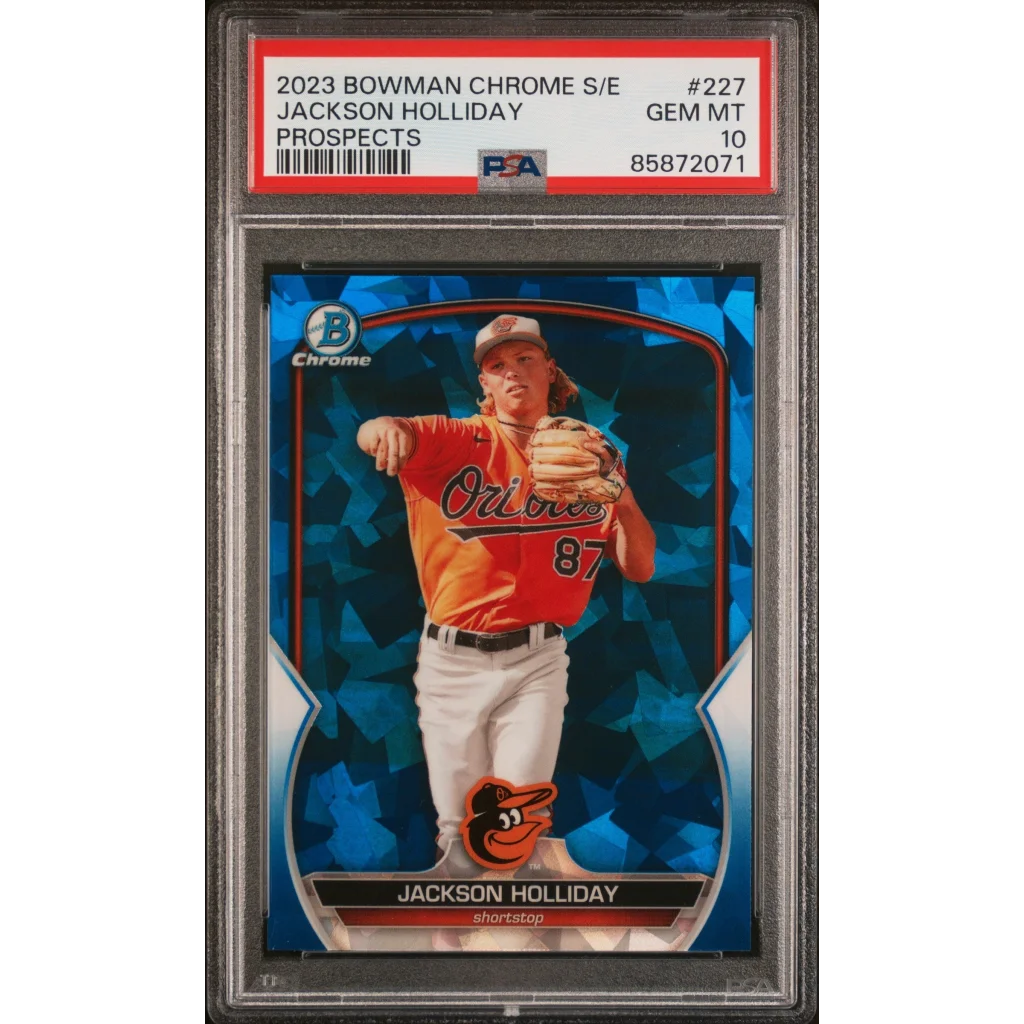 PSA 10 Graded 2023 Bowman Chrome Sapphire Jackson Holliday Rookie Card