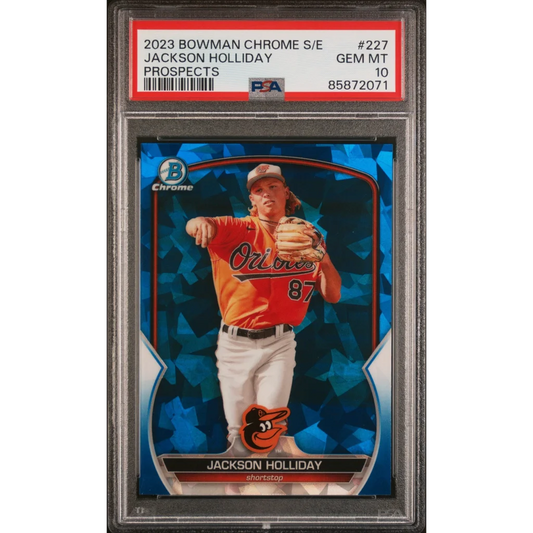 PSA 10 Graded 2023 Bowman Chrome Sapphire Jackson Holliday Rookie Card
