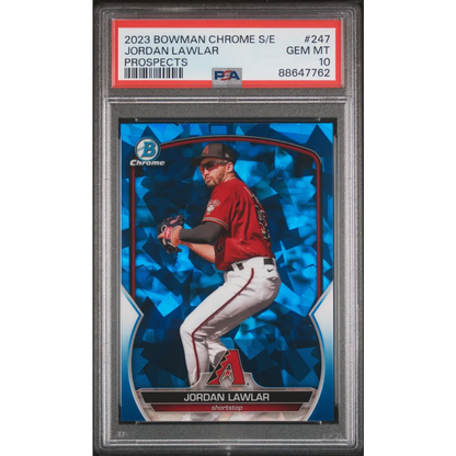 Graded 2023 Topps Bowman Chrome Sapphire Edition Jordan Lawler #247 Prospects Rookie RC Baseball Card PSA 10 Gem Mint | Hall of Fame Sports Memorabilia | vintageantiquesgifts.com