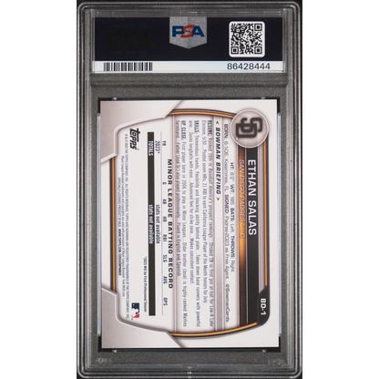 PSA 10 Graded 2023 Topps Bowman Draft Ethan Salas Rookie Card in Slab