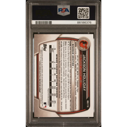 PSA graded Jackson Holliday baseball card ready to ship looking sharp and professional