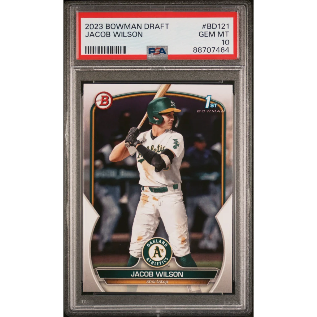 Graded 2023 Topps Bowman Draft Jacob Wilson #BD121 Rookie RC Baseball Card PSA 10 Gem Mint | Hall of Fame Sports Memorabilia | vintageantiquesgifts.com