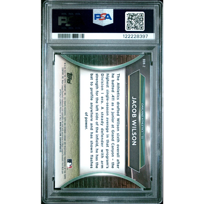 PSA 9 Graded 2023 Topps Bowman Draft Jacob Wilson Rookie Card