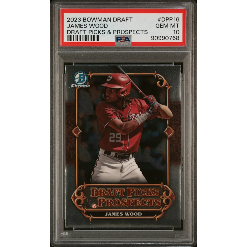 Graded 2023 Topps Bowman Draft James Wood #DPP16 Draft Picks & Prospects Rookie RC Baseball Card PSA 10 Gem Mint | Hall of Fame Sports Memorabilia | vintageantiquesgifts.com