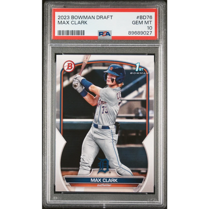 Graded 2023 Bowman Draft Max Clark #BD76 PSA 10 Gem Mint rookie card