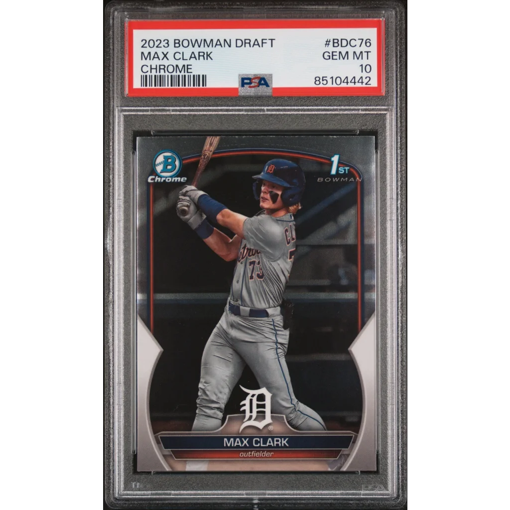 Graded Max Clark Baseball Card from PSA ready to score big in your collection