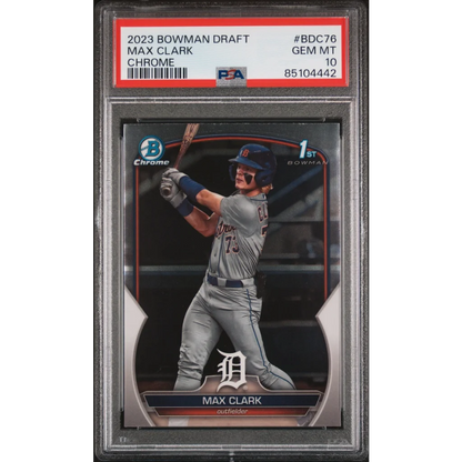Graded Max Clark Baseball Card from PSA ready to score big in your collection