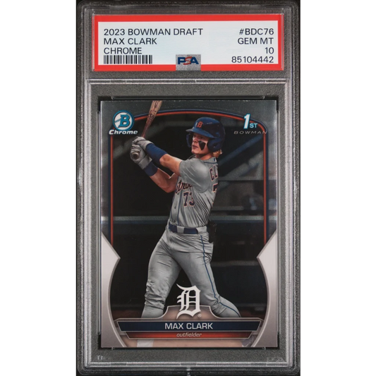 Graded Max Clark Baseball Card from PSA ready to score big in your collection
