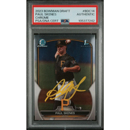 Graded 2023 Topps Bowman Draft Paul Skenes #BDC14 Chrome Rookie RC Baseball Card PSA Authentic Auto | Hall of Fame Sports Memorabilia | vintageantiquesgifts.com