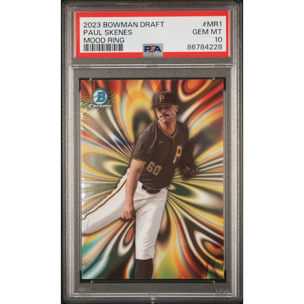 Graded PSA 10 2023 Bowman Draft Paul Skenes Rookie Card in Pirates Uniform