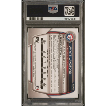 Graded PSA 10 2023 Topps Bowman Draft Wyatt Langford Chrome Rookie Card