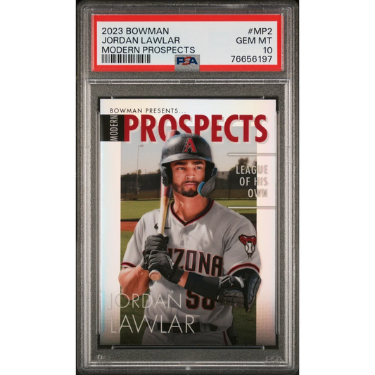 High-quality PSA 10 Jordan Lawlar 2023 Bowman Modern Prospects baseball card