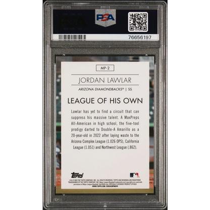 Graded PSA 10 Jordan Lawlar 2023 Bowman Modern Prospects baseball trading card