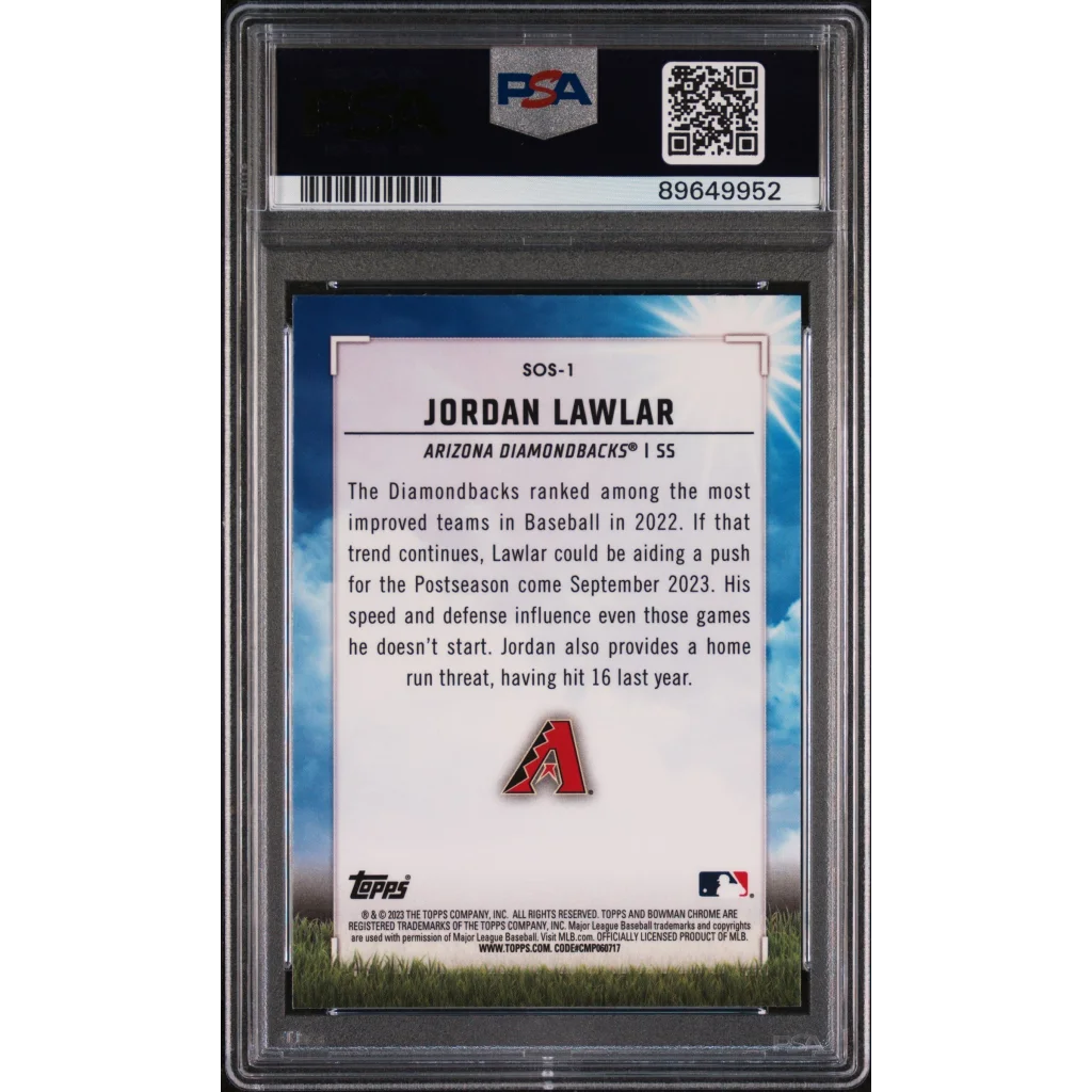 Graded 2023 Topps Bowman Jordan Lawler #SOS1 Sights on September Rookie RC Baseball Card PSA 10 Gem Mint | PSA 10 Gem Mint Graded Rookie Card | vintageantiquesgifts.com