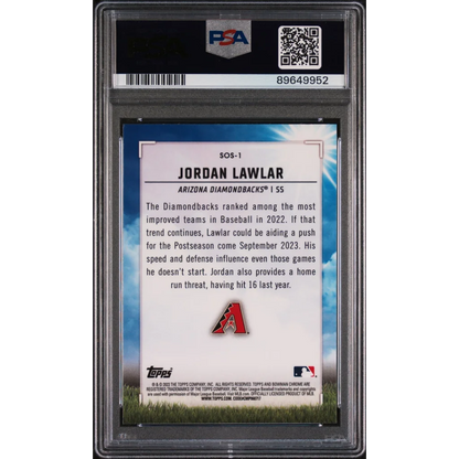 Graded 2023 Topps Bowman Jordan Lawler #SOS1 Sights on September Rookie RC Baseball Card PSA 10 Gem Mint | PSA 10 Gem Mint Graded Rookie Card | vintageantiquesgifts.com