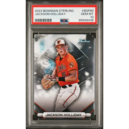 Graded 2023 Topps Bowman Sterling Jackson Holliday PSA 10 rookie card
