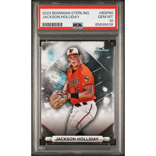 Graded 2023 Topps Bowman Sterling Jackson Holliday PSA 10 rookie card