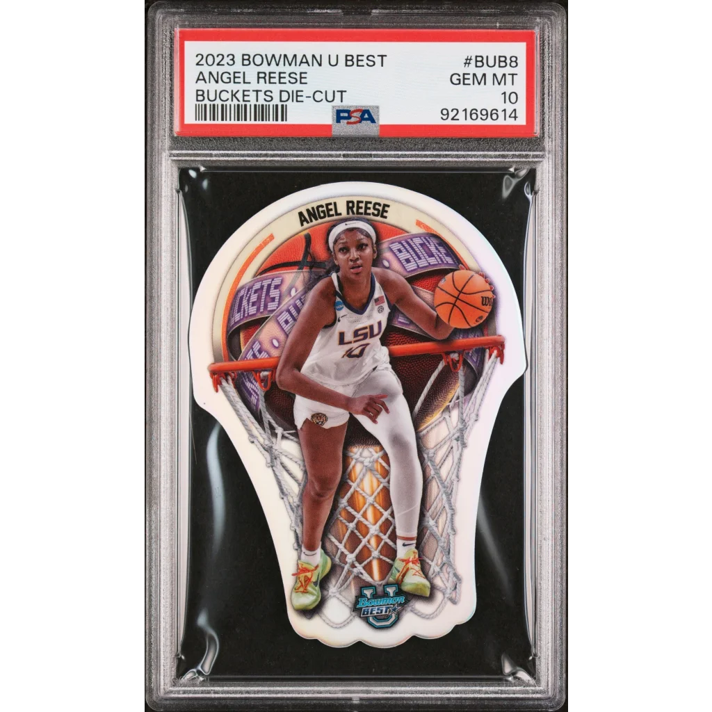 Graded 2023 Topps Bowman U Best Angel Reese #BUB8 Buckets Die Cut Rookie RC Basketball Card PSA 10 Gem Mint | Hall of Fame Sports Memorabilia | vintageantiquesgifts.com
