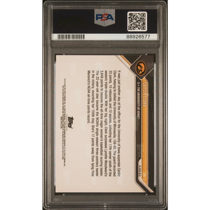 Graded 2023 Topps Bowman Caitlin Clark #59 Rookie RC PSA 10 Gem Mint