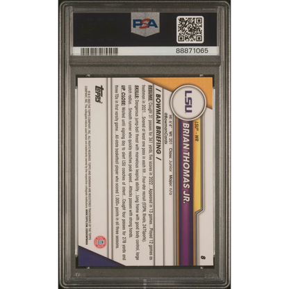 Graded 2023 Topps Bowman U Chrome Brian Thomas Jr #8 Rookie RC Football Card PSA 10 Gem Mint | PSA 10 Gem Mint Graded Rookie Card | vintageantiquesgifts.com