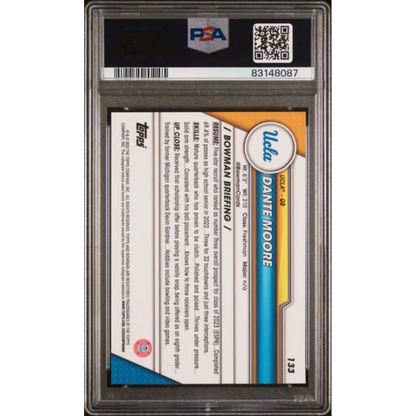 Graded 2023 Topps Bowman U Chrome Dante Moore #133 Rookie RC Football Card PSA 10 Gem Mint | PSA 10 Gem Mint Graded Rookie Card | vintageantiquesgifts.com