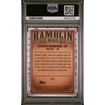 Graded 2023 Topps Bowman U Chrome Marvin Harrison Jr #RM13 Ramblin Man Rookie RC Football Card PSA 10 Gem Mint | PSA 10 Gem Mint Graded Rookie Card | vintageantiquesgifts.com