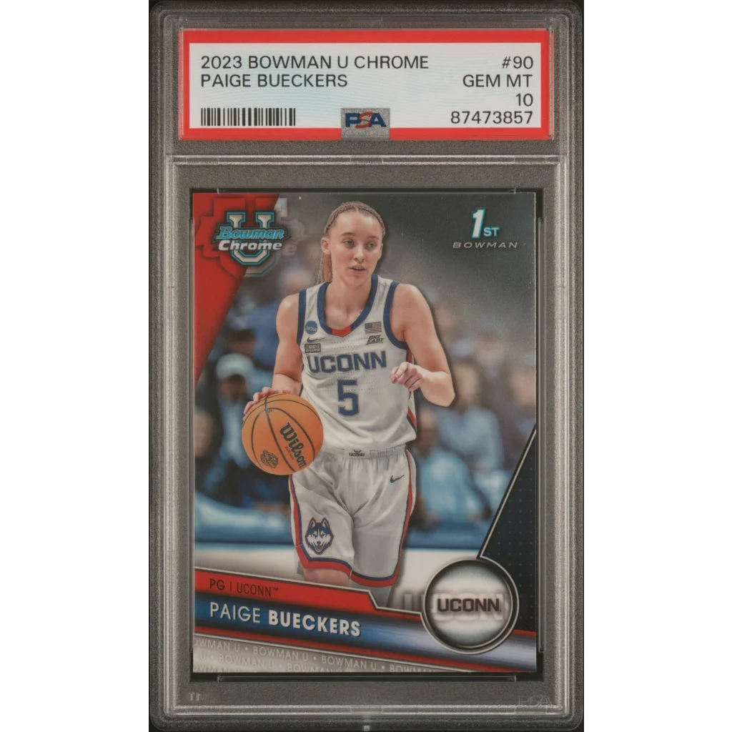 Graded 2023 Topps Bowman U Chrome Paige Bueckers #90 Rookie RC Basketball Card PSA 10 Gem Mint | Hall of Fame Sports Memorabilia | vintageantiquesgifts.com